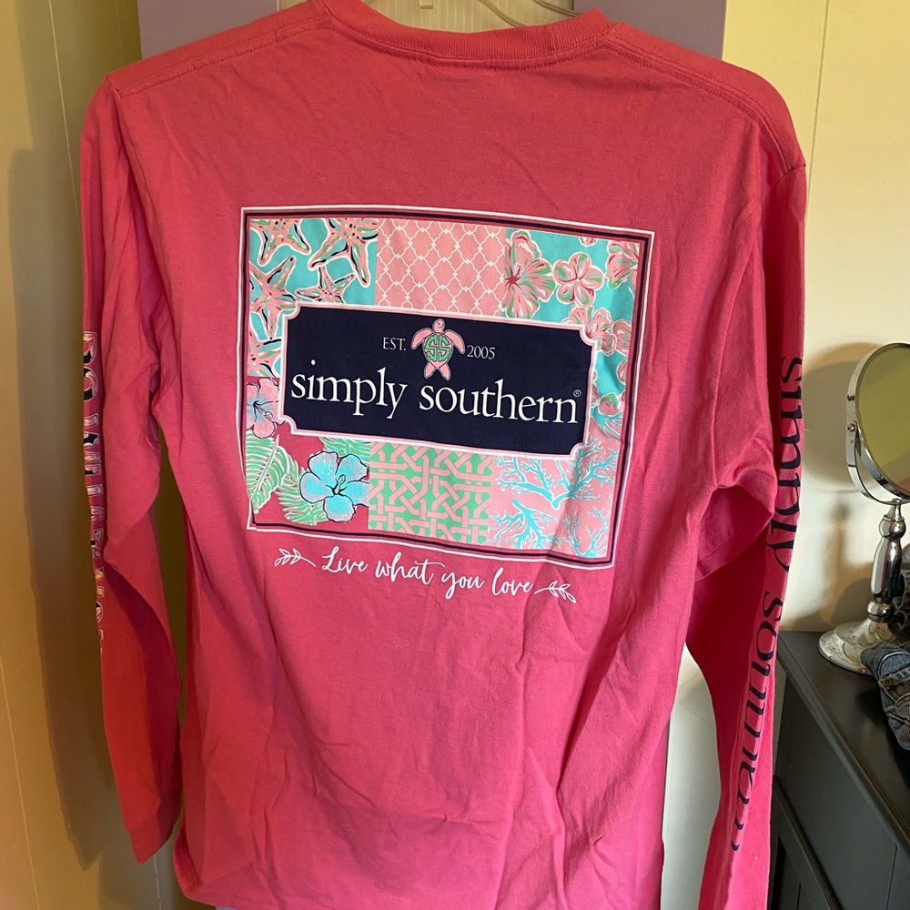 💖Pink Simply Southern Long Sleeve Tee🌸